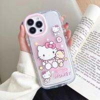 Kawaii Sanrio Hello s เคสศัพท์ Anime Beauty 13 12 11 X Pro Max โปร่งใสพิมพ์มือถือเคสห่อหุ้มของเล่น Girls