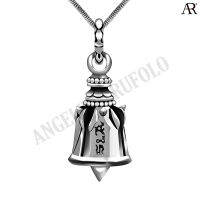 ANGELINO RUFOLO Pendant ดีไซน์ Oriental Bell จี้ห้อยคอ Stainless Steel 316L(สแตนเลสสตีล)คุณภาพเยี่ยม สีเงิน