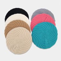 แฟชั่นถัก Beret Multicolor ผู้หญิงหมวกฤดูใบไม้ร่วงฤดูหนาวอุปกรณ์จัดแต่งทรงผม H Ipster จิตรกรหมวกสำหรับสาว Bonnet