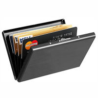 CW aboveStainless Steel Credit Card Holder Men Slim Anti Protect Travel ID Cardholder Women Rfid Wallet Metal Case Porte Charte