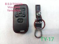 B.S.D ซองหนังสีดำใส่กุณแจรีโหมดตรงรุ่น TOYOTA (Vios 2009)(Yaris 2009)