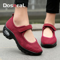 DOSREALผู้หญิงรองเท้ากีฬาขนาดพิเศษ35-42รองเท้าผ้าใบสไตล์เกาหลีรองเท้าผู้หญิงBreathableน้ำหนักเบาแพลตฟอร์มตาข่ายCasualรองเท้าผู้หญิง