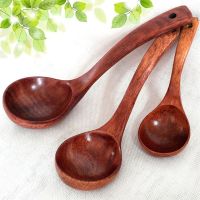 ◕ 1PC Kitchen Long Handle Wooden Spoon Dessert Rice Soup Spoon Teaspoon Cooking Spoons Wood Spoon Kitchen Accessories Home Gadgets