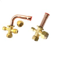 【YF】 Copper Tube 3 Ways Air Conditioner Angle Stop Valve Fitting