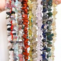 Natural Stone Beads:Turquoise Fluorite Garnet Chip Irregular DIY Bead 36cm For Jewelry Making Necklace Bracelet Free shipping