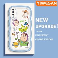 YIWESAN เคส A30s A50s ปลอกสำหรับ Samsung กาแล็คซี่,เคสเคสมือถือเนื้อนิ่มขอบครีมดีไซน์ใหม่ A50โปร่งใสลายกล้องถ่ายรูปเคสป้องกันอ่อนโยนแบบเรียบง่าย