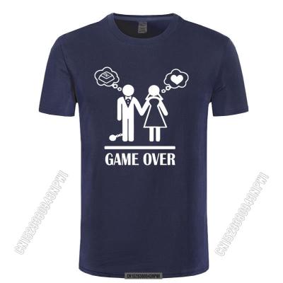 New Game Over Wedding Marriage Novelty Design T-Shirt Couples Fashion Daily August Stylish Cotton Tshirt Hip Hop Tees