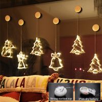 Christmas Suction Cup Light Window Backdrop Decoration LED String Light For Indoor Home Bedroom Wedding Party New Year 2022 2023