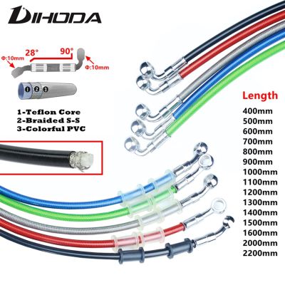 Universal 400 To 2200mm Motorcycle Hydraulic Reinforced Brake Clutch Oil Hose Line Pipe For ATV Dirt Pit Racing Bike