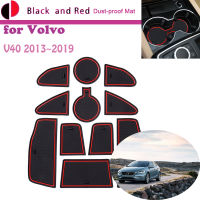 ยางประตู Groove Mat สำหรับ Volvo V40 2013 ~ 2019 2014 Gate Storage Slot Coaster Dust-Proof Anti-Slip สติกเกอร์รถ Pad อุปกรณ์เสริม