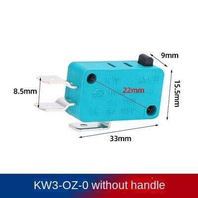 Inching บนสวิทช์มุมฉากพินสองขาไมโครสวิทช์สัมผัสแสง Kw3-0z Kw3-Oz สัมผัสสีเงิน16a