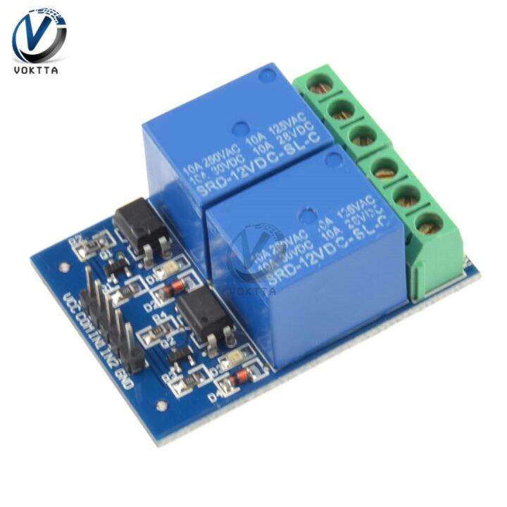 12v 10a 2 Channel Relay Module With Optocoupler Timer Delay Switch