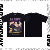 Badass girl เวอร์ชั่นการ์ตูนวาดด้วยมือ J-Hope อัลบั้มใหม่ Dynamite JUNG HOSEOK BTS ลําลองแขนสั้นคอกลมพิมพ์ลาย เสื้อยืด