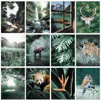 GATYZTORY ภาพวาดที่ทันสมัย S ที่มีกรอบป่าเขตร้อนภูมิทัศน์ผ้าใบจิตรกรรมของขวัญที่ไม่ซ้ำรูปภาพสีใหม่