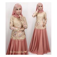 (Flash-Sale) Dress Muslim BD022 ชุดอิสลาม สวยๆ เดรสมุสลิม ชุดเดรสอิสลาม พร้อมผ้าคลุม ชุดรายอมุสลิม แฟชั่นมุสลิม เสื้อผ้ามุสลิม อะบายา (ได้เฉพาะ: ชมพูกะปิ) Very Hot