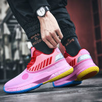 2020 Chinese Style Mens Basketball Shoes Non-slip Anti-shock Fashion Pink High Sneakers Men Couples Platform Men Trainers Shoes