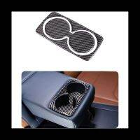 dfgvedvg Rear Cup Holder Frame Trim Decal Stickers for Ford Maverick 2022 2023 Accessories - Soft Carbon Fiber