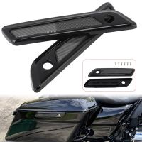 Motorcycle Black Hard Saddlebag Latch Cover Smoke Reflectors For Harley Tou Road King Road Glide Street Glide 2014-Up