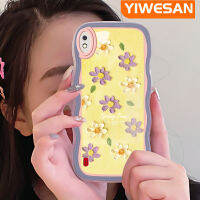 Dienya เคส A71 A01 A10ปลอกสำหรับ Samsung สีม่วงดอกไม้สีเหลืองสีตกเคสมือถือกันกระแทกแบบใสนิ่มทนทานต่อรอยขีดข่วนเคสฝาครอบป้องกัน