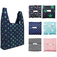 Reusable Shopping Grocery Bag Foldable Grocery Tote with Pouch Eco-Friendly Heavy Duty Shopping Tote Bag Purse Bag Fit in Pocket