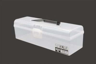 Lehome กล่องพลาสติก ผลิตและนำเข้าจากญี่ปุ่น มีฝาปิด+หูหิ้ว วัสดุคุณภาพดี (ตัวกล่องPP+หูหิ้วPS) ขนาด9x30x9 cm HO-01-00901