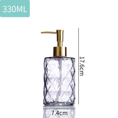 [Shelleys] 350ml Glass SOAP dispenser thicked ขวดแก้วแชมพูเจลอาบน้ำกดขวด