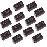 【LZ】♕  20Pcs SS32 SS34 SS36 SS38 SS310 SS315 SS320 SMA DO-214AC SMB DO-214AA SMC DO-214AB SMD Schottky Diode 3A