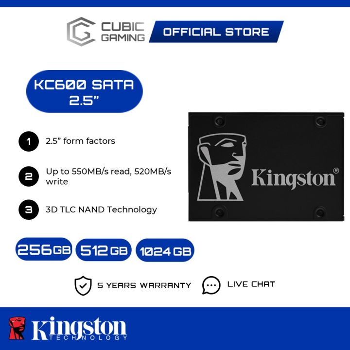 Kingston KC600 SATA SSD 1TB 2.5”