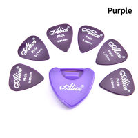 Magical House 6ปิ๊กกีตาร์ + 1ผู้ถือ Case Mediator Quick Storage Plectrum กีตาร์ Ukulele Tool