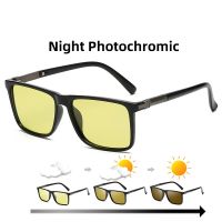 [แฟชั่น] ผู้ชายขั้นสูง Photochromic แว่นกันแดด TAC P Olarized TR90แสงตารางกรอบเปลี่ยนเลนส์สีขับรถอาทิตย์แว่นตา