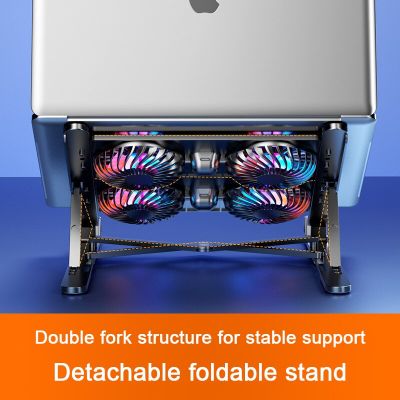 Notebook 14 inch cooler base stand usb 2 / 4 fan for 11-17.3in Aluminum laptop air cooling Macbook suporte notebook cooler gamer