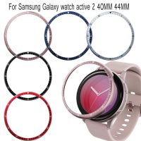 ขอบเคสแหวนสำหรับ Samsung Galaxy Watch Active 2ขนาด44มม. 40มม. สมาร์ทวอทช์กาวป้องกันรอยขีดข่วนเคสโลหะ