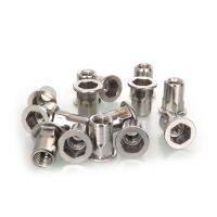 50pcs/lot Stainless steel through hole semi hex rivet nut riveted nuts M3 M4 M5 M6