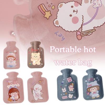 Portable Abdomen Ironing 500ml Cute Deluxe Hot Water Hot Bottle Water Cap Bag Bottle Hand T9T6