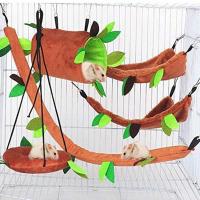 BENEDICT Small Animals Winter Soft Bunkbed Sleeping Playing Hanging Hamster Bed Parrot Hammock Pet Swing Cage Rope