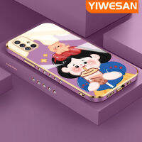 YIWESAN เคส A71ปลอกสำหรับ Samsung 5G เคสลายการ์ตูนดีไซน์ใหม่สโนว์ไวท์ขอบสี่เหลี่ยมเคสมือถือสโนว์ไวท์กล้องฝาปิดเลนส์เต็มปกป้องเคสนิ่ม