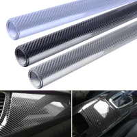 Universal 7D Car Glossy Silver Black Grey Carbon Fiber Style Vinyl Interior Wrap Sticker Film 50x152cm Waterproof New