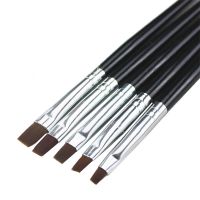 【YP】 5 Sizes/Set Flat Painting Brushes UV Gel  Set Design