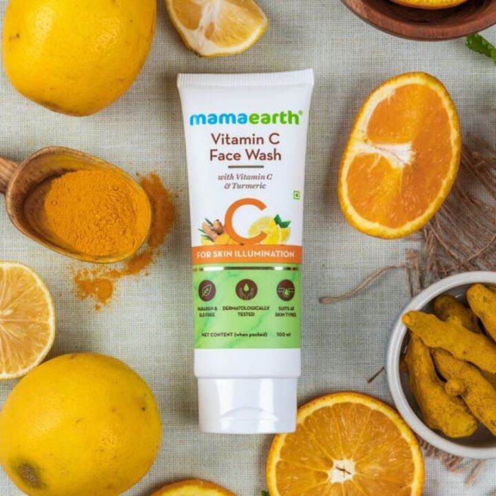 Mamaearth Vitamin C Face Wash With Vitamin C And Turmeric For Skin