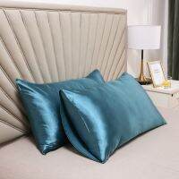 【CW】 Emulation Silk Pillowcase Cover Sliver 50x66cm Wholesale