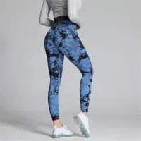 【CC】 New Tie Dying Seamless Waist Leggings Trousers Workout Pants tie dye