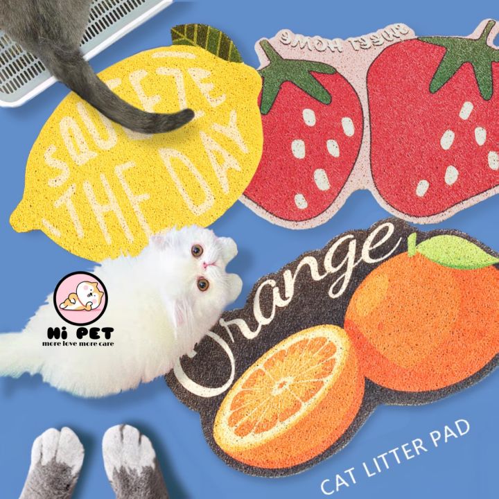 เสื่อครอกแมวสัตว์เลี้ยง-เสื่อกล่องครอกแมว-เสื่อรูปผลไม้การ์ตูน-fruit-mat-fm0070