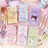 4pcslot Cute Cartoon Anime Printed Gel Pen 0.5mm Black Gel Ink Pen for School Kids Writing Stationary Pen Tools Office Supplies