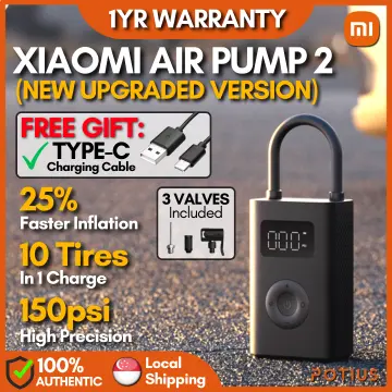 2024 Upgrade Portable Mini Xiaomi Air Pump 2 Mijia Electric Air Compressor  Inflator for Automotive Car Treasure Type-C Multitool