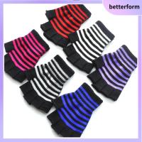 BETTERFORM Unisex ไร้นิ้ว ฤดูหนาวที่อบอุ่น สบาย ข้น ถุงมือถัก ถุงมือถัก ลาย