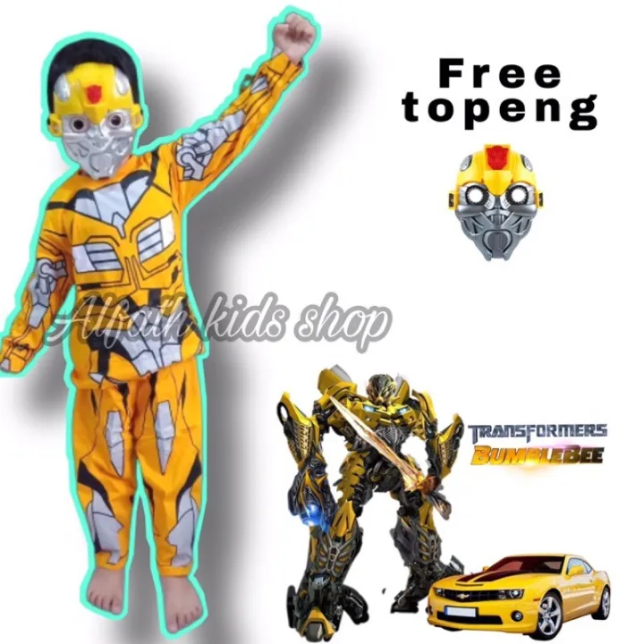 B59HoLrXCJW-11 KOSTUM BUMBLEBEE ANAK / BAJU TRANSFORMERS BUMBLEBEE ...