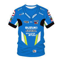 ฤดูร้อน SUZUKI 3D พิมพ์กีฬากลางแจ้งของผู้ชายรอบคอแขนสั้นผู้ชาย Tops Tee