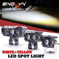 【528 Oiozkhjue ร้อน】】☼☎Sinolyn ไฟสปอตไลท์ LED สำหรับรถยนต์,ไฟสปอตไลท์3โหมดเสริมสีขาวกันน้ำสำหรับรถยนต์/รถจักรยานยนต์/รถบรรทุกสามารถติดตั้งได้