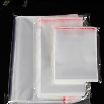 【CC】 200Pcs Resealable Cellophane OPP Poly Adhesive Plastic Storage 8X12cm/10x15cm