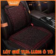 Tấm lót ghế và tựa lưng ô tô có hạt gỗ massage cao cấp, miếng đệm lót ô tô